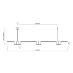 Lampa wisząca (listwa) GENESIS WHITE 7xGU10