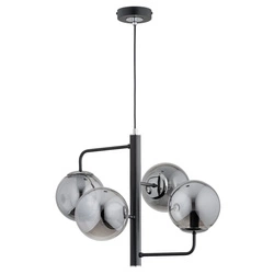Lampa wisząca ALFA LAMUR CZARNA 4xE14 54cm | 63150