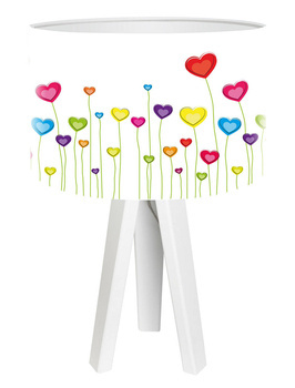 Lampa do pokoju dziewczynki stołowa Serca