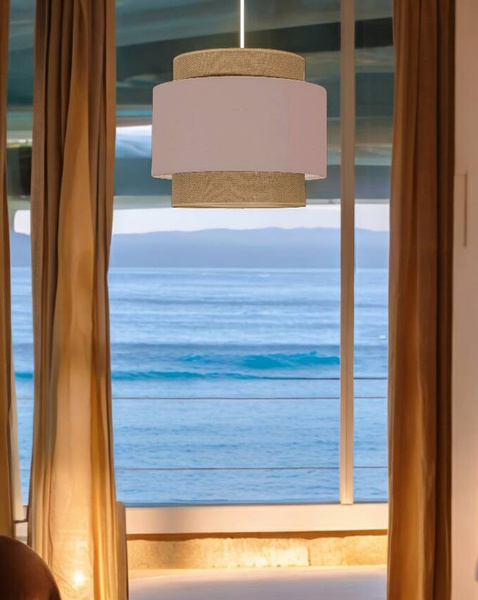 Lampa wisząca do pokoju dziecka w stylu Boho Cappuccino 2xE27