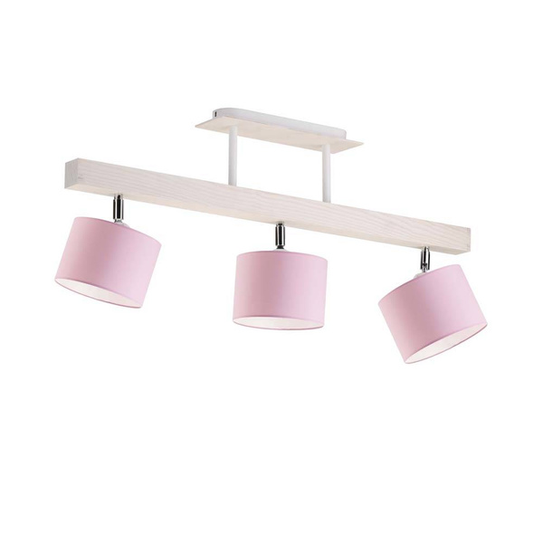 Lampa sufitowa do pokoju dziewczynki różowe abażury Hollywood