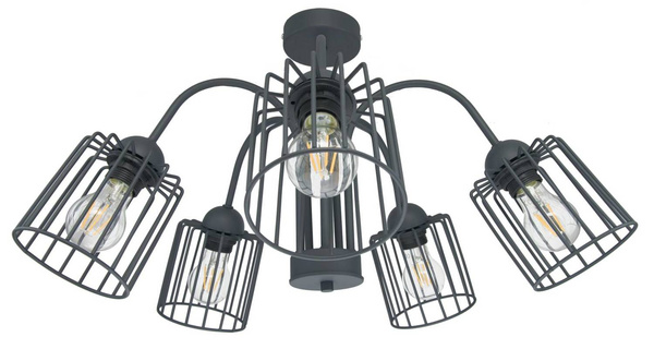 LAMPA SUFITOWA ARCANA 5 GRAFIT TUBA