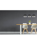 Elegancka Lampa Wisząca ze Srebrzystymi Detalami na Abażurach
