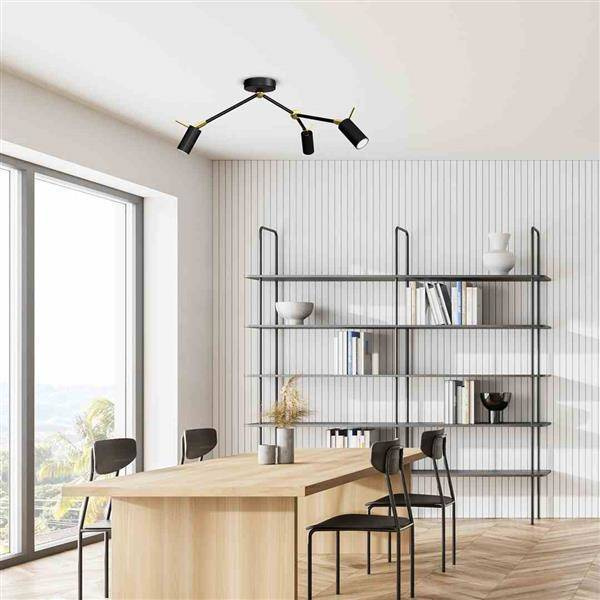 Lampa sufitowa IRIS Black/Gold 3x mini GU10