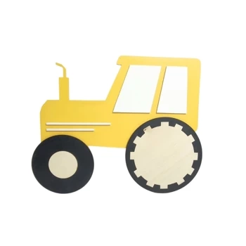 Lampka nocna dla chłopca Traktor LED drewniana