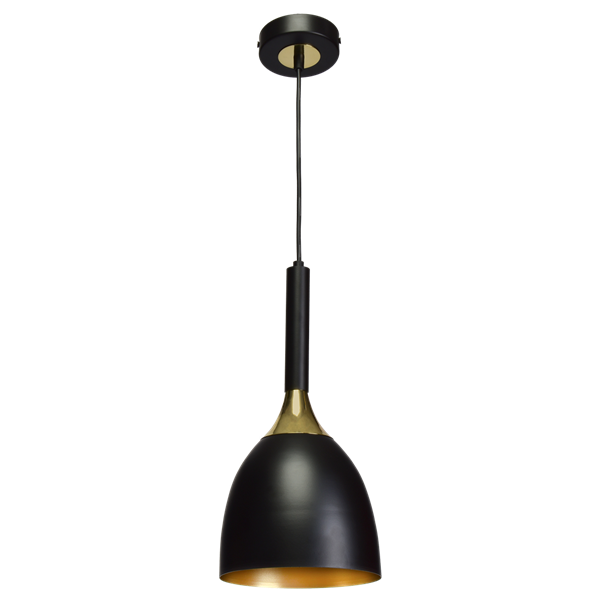 Nowoczesna lampa wisząca CLARK BLACK/GOLD 1xE27 MLP6221