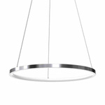 Nowoczesna lampa wisząca ROTONDA CHROME 27W LED 50 cm | Chrom