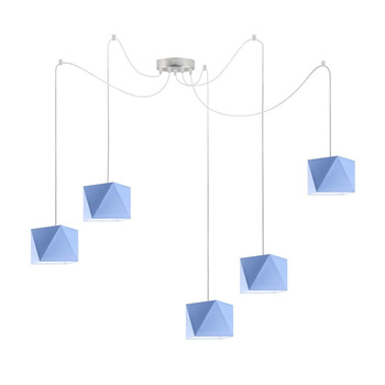 Lampa sufitowa do pokoju dziecka kolorowe abażury Świetlisty Diamencik 5xE27