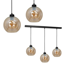Nowoczesna lampa wisząca listwa SOFIA AMBER MLP6581