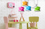 Lampa wisząca do pokoju dziecka typu pająk kolorowa Diament Spyder 5