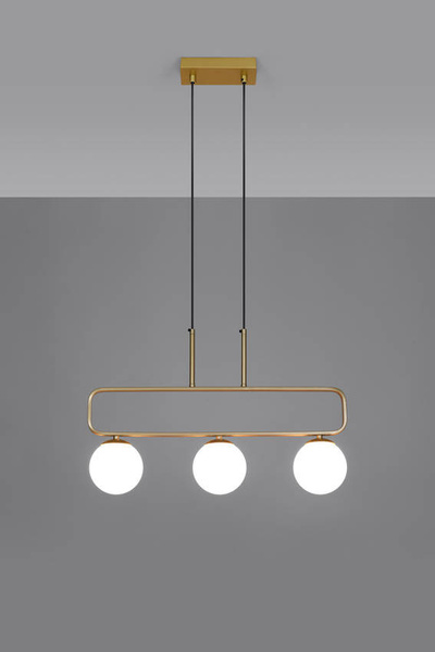 Lampa wisząca mosiądz biała 3xG9 Jove 33-01573