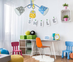Lampa sufitowa do pokoju dziecięcego kolorowa Gwiazdki Loft 3