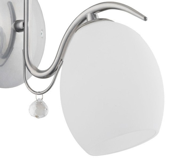 Lampa ścienna MAGIC I chrom/biały śr. 23cm