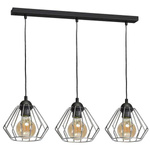 INDUSTRIALNA lampa wisząca NORMAN BLACK 3xE27 MLP6264