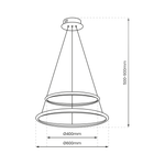 Lampa wisząca ROTONDA , czarna, 51W LED, barwa neutralna 4000K, ML7942