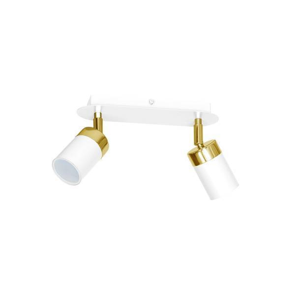 Lampa sufitowa spot JOKER II biało złoty 2xGU10