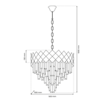 Lampa wisząca CARISMA, złoty/transparentny, 9x40W E14, ML8892