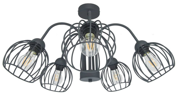 LAMPA SUFITOWA ARCANA 5 GRAFIT KULA
