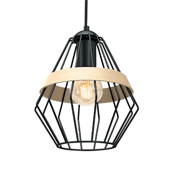 Lampa wisząca INDUSTRIALNA CLIFF BLACK 1xE27 MLP5524
