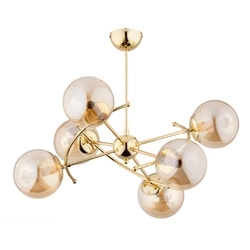 Lampa sufitowa ALFA KOSMITO ZŁOTA 6xE14 61cm | 63164