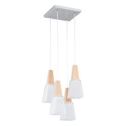 Lampa wisząca ALFA MORINA DREWNIANA 4xE27 27cm | 63157