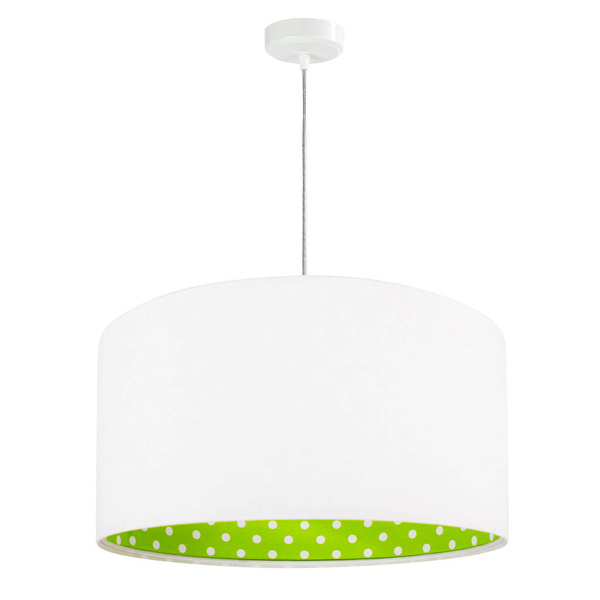 Lampa wisząca do pokoju dziecięcego grochy na zielonym tle 40 cm