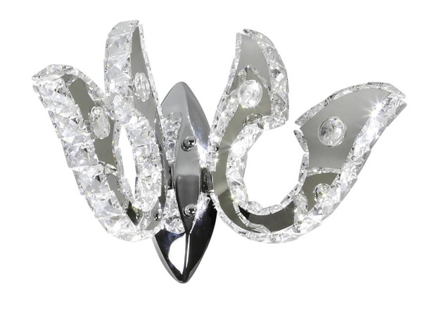 Kinkiet chromowy LED podwójny z kryształkami 10W Venezia Candellux 22-55507