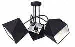 Lampa sufitowa do pokoju młodzieżowego czarne abażury Zakręcony Diamencik 3xE27 Led 