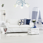 Lampa sufitowa do pokoju dziecka niebiesko-biała SERCA LOFT 3xE27
