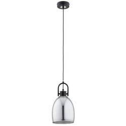 Lampa wisząca SODA śr. 18cm E27 | czarny/srebrny