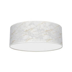 Stylowy plafon do salonu SENSO White/Gold Ø50 cm 3xE27 | biały złoty