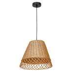 Lampa wisząca VIMINI, MLP7992, czarny/naturalne drewno, 1x60W E27