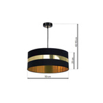 Lampa wisząca PALMIRA BLACK / GOLD 1xE27 60W MLP6318