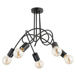 Żyrandol czarny nowoczesny TANGO BLACK śr. 50cm