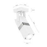 Nowoczesny kinkiet spot VIDAR WHITE/CHROME 1xGU10 MLP6281