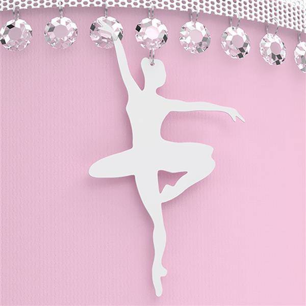 Lampa sufitowa dziecięca z abażurem BALETNICA różowy śr. 37cm