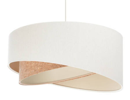 Lampa z korka w stylu Boho asymetryczna  kremowo-beżowa