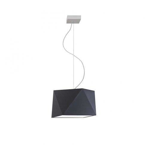 Lampa wisząca do pokoju dziecięcego szary abażur Świetlisty Diamencik