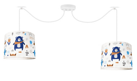 Lampa sufitowa do pokoju dziecka z motywem misia regulowana pająk TEDDY 2xE27 Led