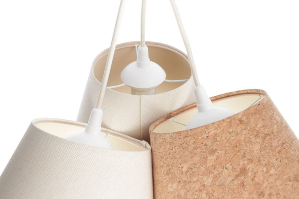 Lampa w stylu Boho z korka do pokoju dziewczynki i chłopca stożki  