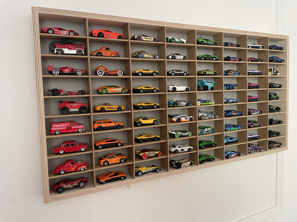 Półka na resoraki Hot Wheels drewniana organizer do pokoju dziecka 72SZ