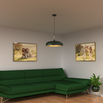 Lampa wisząca LINCOLN, MLP7900, 45 cm, zielony/złoty, 1x60W E27