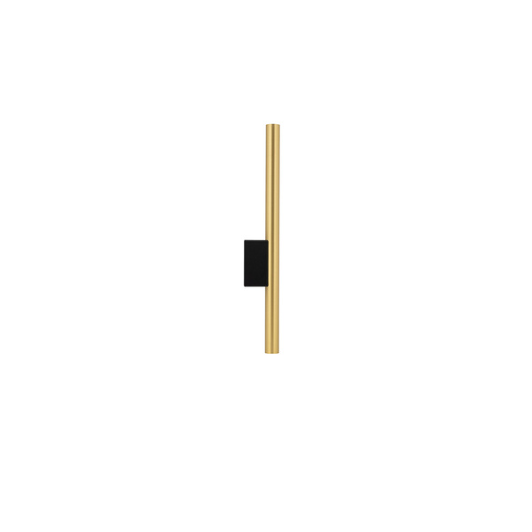 Kinkiet smukła tuba LASER WALL wys. 40cm | mosiądz