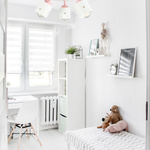 Lampa sufitowa do pokoju dziewczynki biało różowa serca 3xE27