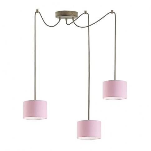 Lampa do pokoju dziewczynki różowa typu pająk Tęczowy Cylinderek