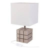 Lampka dziecięca stołowa drewniana Rubi bielona