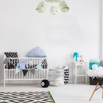 Lampa sufitowa do pokoju dziecka beżowa w serca 3xE27