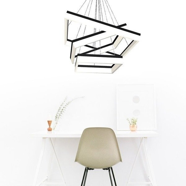 Lampa wisząca kwadraty NERO LED 81,5cm