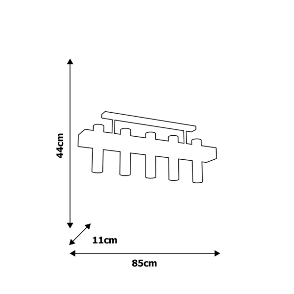 Nowoczesna lampa sufitowa WEST BLACK 5xGU10 MLP5514