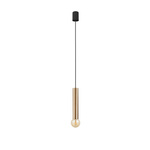 Nowoczesna lampa wisząca BATON SOLID BRASS M zwis wys. 130cm | mosiądz